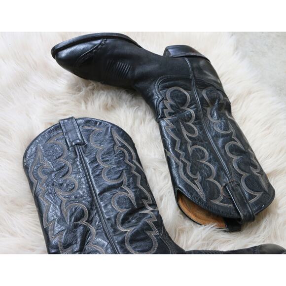 1980's Vintage Tony Lama Exotic Leather Matador Cowboy Boots ~ Men's 8-1/2 to 9 - Picture 8 of 11